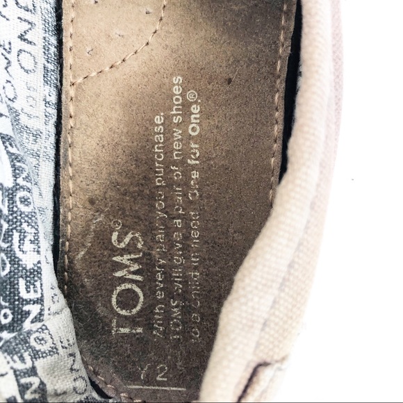 Toms Classic Slip-on Leather Insole Canvas Shoe Light Brown - Picture 8 of 8